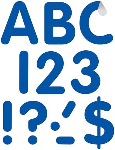 Teacher Created Resources Self-Adhesive Blue 4" Classic Letters Uppercase (TCR9642)