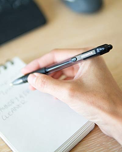Zebra Pen Z-Grip Retractable Ballpoint Pen, Black Ink, 1.0mm, 6-Pks 144 Ttl