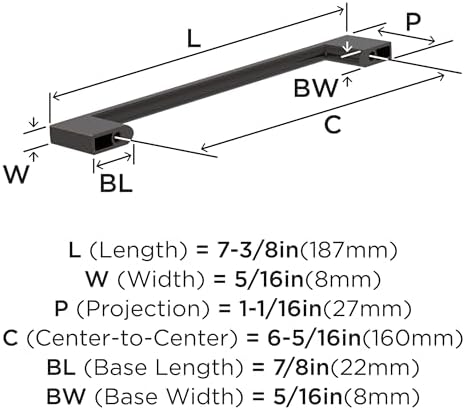 Amerock 25 Pack 6-5/16" Cityscape Oil-Rubbed Bronze Drawer Pull
