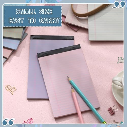 Lincia 12 Pcs 5" x 8" Colored Legal Pads Small Legal Pad(Dreamy Colors)