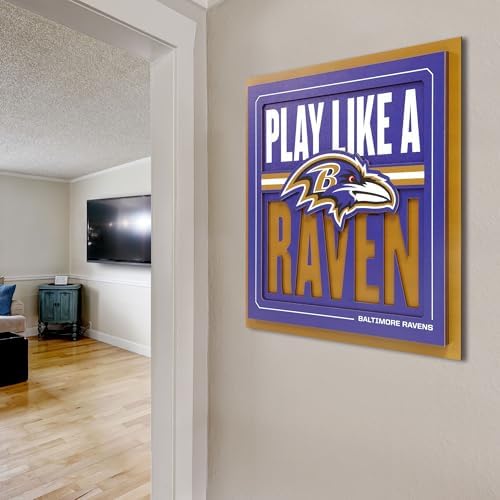 YouTheFan NFL Baltimore Ravens Slogan Series 3D Wall Art