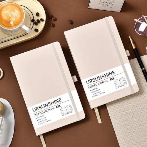 Dotted Journal/Notebook - Dot Grid Hard Cover Notebook, 5.3'' x 8.26''