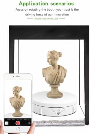 JAYEGT Motorized Rotating Display Stand, 5.74inch /22LB Load, 360 Degree Electronic Turntable Display Stand for Photography Products Shows, Jewelry, Watch, 3D Models, Cake, White