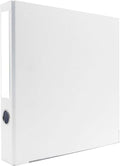 3-Ring Premium Round-Ring Binder - White, 2" Spine, by Bindertek | 275 Sheet Capacity, 1.5" Round Rings, Linen-Textured Covers, Steel Reinforced Edges, Spine Label Included