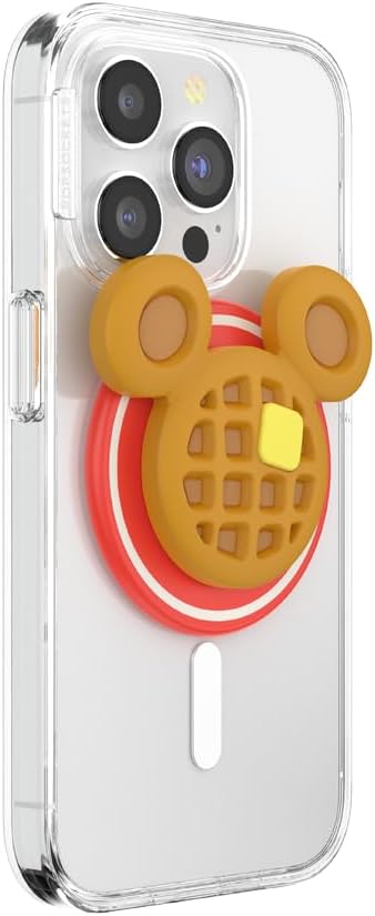 PopSockets Phone Grip for MagSafe, Magnetic Holder- PopOut Waffle | Removable, For Kindle / Android / iPhone, With Magnet, Disney, Mickey Mouse, Minnie, Fun, Cool, Unique