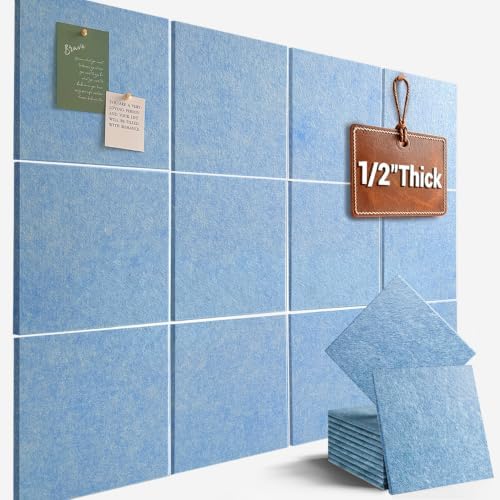 48" x 36" Large Felt Bulletin Board 1/2" Thick, Light Blue