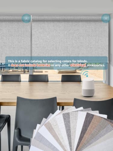 SmartWings Motorized Smart Roller Shades, 100% Blackout Samples