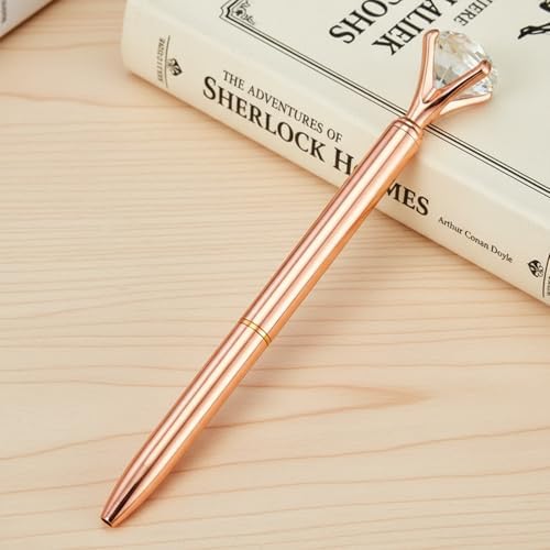 HISHER 20 Pack Custom Crystal Ballpoint Pens Smooth ABS Plastic Twist Pen