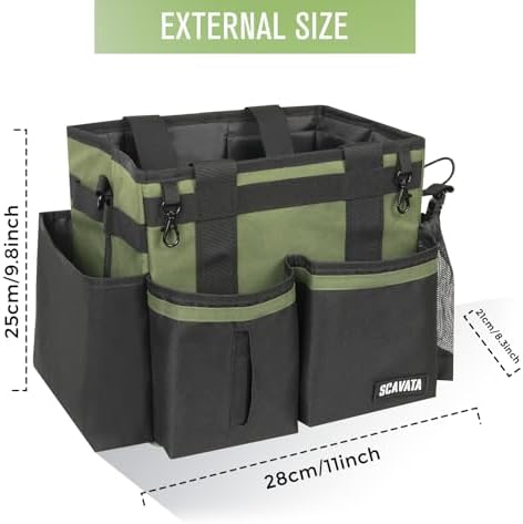 SCAVATA Compact Wearable Cleaning Caddy with Handle & Shoulder Straps