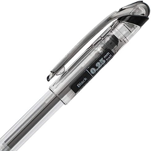 Pentel Arts Slicci Extra Fine Gel Pen, Black Ink 2-Pack (BG202BP2A)