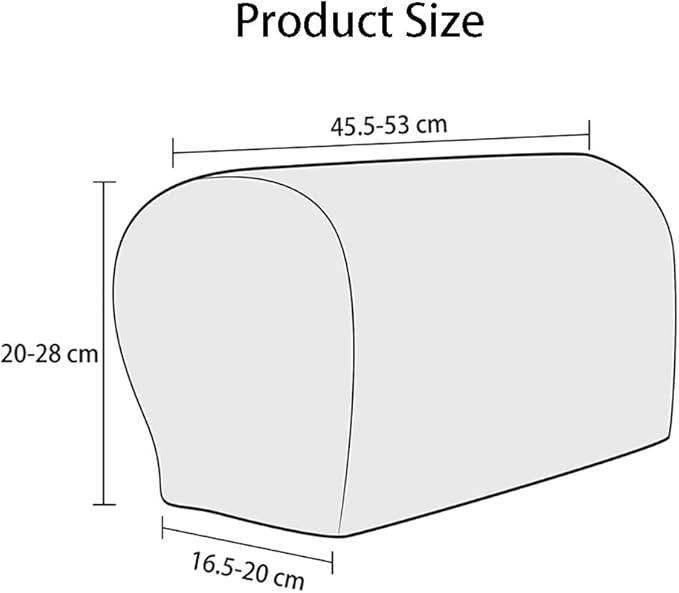 Chaexii Premium Polyester Sofa Arm Cover, Scratch Resistant Protector Covers, Washable, Elastic Armrest Covers for Square/Curved/Sloping Couch Armrests, 2Pcs (Khaki)