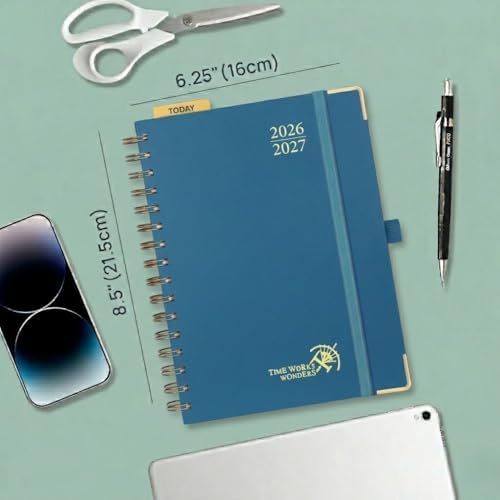 POPRUN 2026-2027 Weekly Planner 6.25" x 8.5" Weekly and Monthly Planner