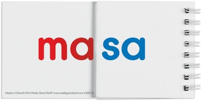 Really Good Stuff Libros de Sílabas (Spanish Syllable Flip Books) - 30 Flip Books