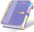 5 Subject Spiral Notebook with Pocket Dividers, 8''x10'' 300 Pages Notebook