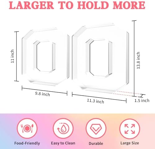 13.8" Acrylic Number Charcuterie Tray, Fillable Charcuterie Box (Number 0)