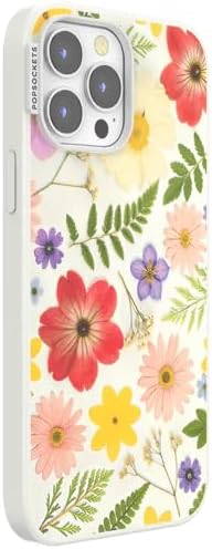 PopSockets iPhone 13 Pro Max Phone Case w/MagSafe- Wild Blooms | Magnetic, Wireless Charging, Camera & Drop Protection, Western, Boho, Aesthetic, Flower, Floral