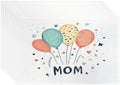 Batmerry Balloons Stars Mom Linen Placemats Set of 8, Happy Mother's Day Washable Table Mats for Kitchen Table Thickened Heat Insulation Dining Set Indoor Outdoor 12X18 in