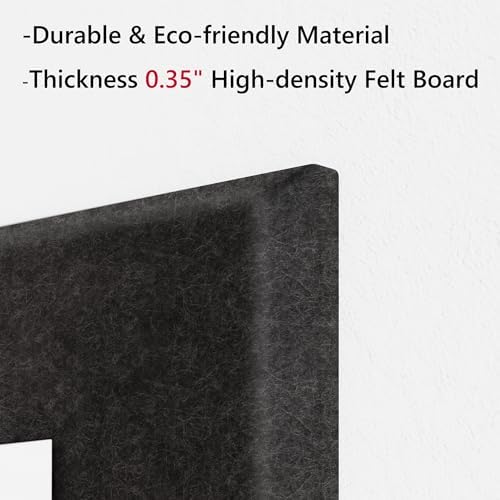 Neatsure Large Cork Board for Wall, 36" x 24" Bulletin Board with Pushpins, 6 Panels Felt Tiles Tack Push Pin Board for Office, Dark Gray