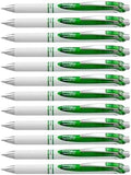 Pentel EnerGel Pearl Retractable Liquid Gel Pen, (0.7mm) Metal Tip, Medium Line, Lime Green Accent, Lime Green Ink, 12 pack (BL77PW-K)
