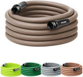 Flexzilla Colors Garden Hose 5/8 in. x 50 ft., Lightweight All-Weather Water Hose, Durable and Flexible, Leak-Free Connections, Brown Mulch