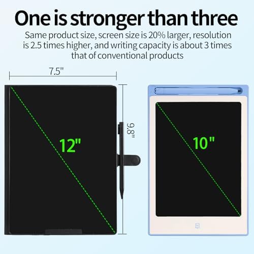 12in LCD Writing Tablet with Case, Type-C Rechargeable Digital Notepad