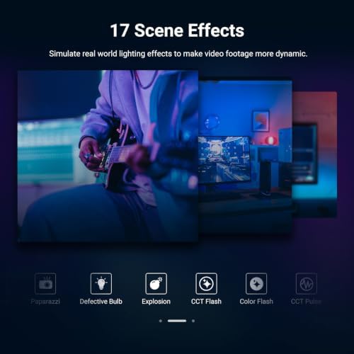 NEEWER Basics RGB Video Light, 9W 2700K-7500K Portable Full RGB Colors 17 Scenes CRI97, 4000mAh Rechargeable Metal Small LED Camera Panel Lighting for DSLR Tripod Streaming Video Recording, SL90C