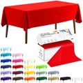 CXPSINC 54 Inch X 300 Feet Plastic Table Cover Roll Disposable Tablecloth with Slide Cutter for All Type/Shape Tables | Party, Banquet, Birthdays, Weddings(Red, 300 Feet)
