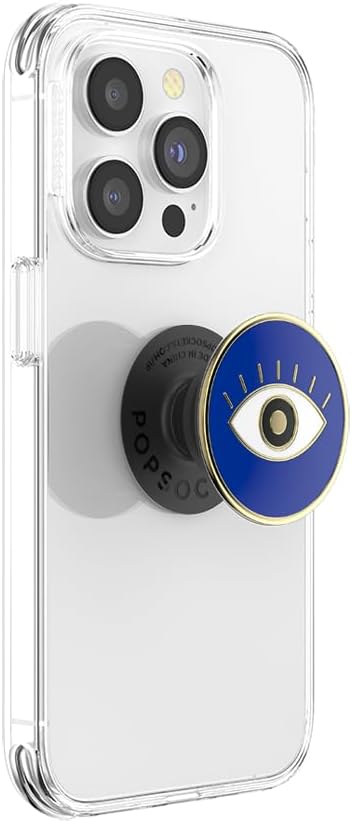 PopSockets Adhesive Phone Grip, Holder- Enamel Evil Eye | Secure Comfortable Hold, Anti-Drop, Kickstand, Enamel, Designs, Electronic Accessories, For iPad/Kindle/iPhone/Android