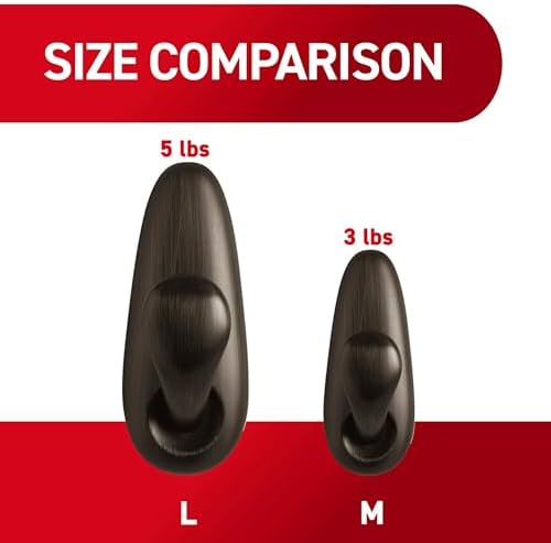 Command Forever Classic Large Metal Hooks, Damage Free Decorating, 2 Hooks