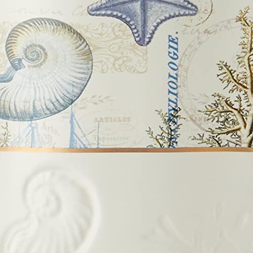 Avanti Linens - Waste Basket, Guest Bathroom Essentials, Nautical Home Decor (Antigua Collection) | Decorative Wastebasket, Durable Construction, Bathroom Trash Can, Bedroom & Office Use, Easy To Clean