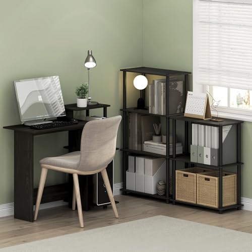 Furinno Turn-N-Tube Toolless 4-Tier Storage Shelves, Espresso