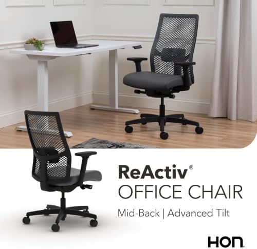 HON Ignition 2.0 ReActiv Ergonomic Office Chair, Lumbar Support, Steel