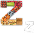 11" Acrylic Letter Charcuterie Tray,Fillable Alphabet & Number Box(Letter Z)