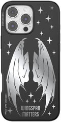 PopSockets iPhone 16 Pro Max Phone Case w/MagSafe Grip- Wingspan | Magnetic, Wireless Charging, Camera & Drop Protection, Bookish, Acotar, Throne, Glass, Sarah