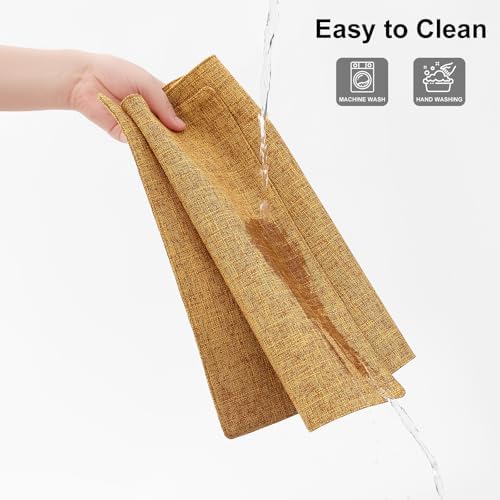 Homaxy Cloths Placemats for Dining Table Set of 6, 13" x 19", Amber
