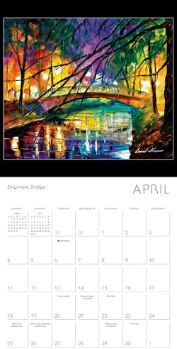 Impressions of Light 2027 Wall Calendar, 16-Month Fine Art Calendar by Leonid Afremov, 12" x 12"