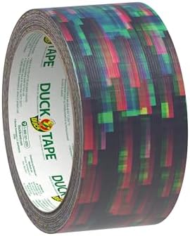 Duck Brand Duct Tape Colors and Patterns, 1.88 Inches x 10 Yards, Digital Glitch Duct Tape Pattern, 6 Rolls