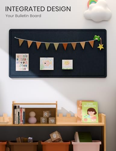 Fluxynara 35" x 17.1" Bulletin Board, Carbon Blue