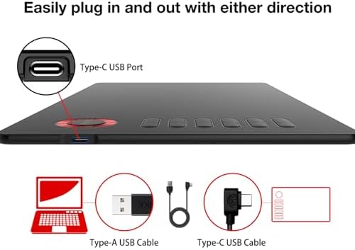 VEIKK A15 10x6 Drawing Tablet with 12 Hot Keys, 8192 Pressure Levels