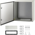 VEVOR NEMA Steel Enclosure, 24 x 24 x 12'' NEMA 4X Steel Electrical Box, IP66 Waterproof & Dustproof, Outdoor/Indoor Electrical Junction Box, with Mounting Plate