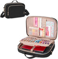 Teamoy Journal Supplies Storage Case, Portable Planner Bag, Black Quilted