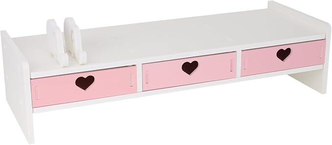 Cute Monitor Stand Kawaii Desk Organizer Cute Desk Organizer with Drawers Monitor Riser Computer Stand