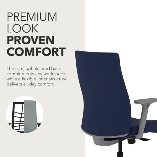 HON Ignition 2.0 Ergonomic Office Chair, Lumbar Support, Desk Chair, Indigo