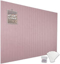 Cork Board Alternative-Felt Slat Wall Paneling,Office Bulletin Board for Decoration, Suitable for Displaying Photos and Documents, with Removable Adhesive Labels,12-Pack (Pink)