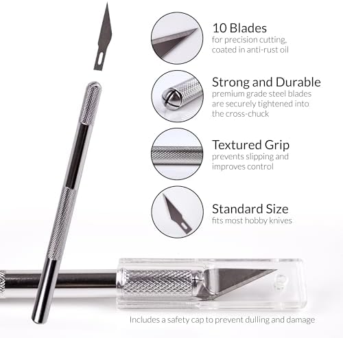 WA Portman Self-Healing Cutting Mat, Crafting Knife, 36'' Metal Ruler Set