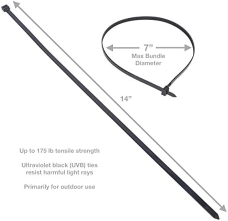 nVent GARDNER BENDER 46-424UVB 24 in. Heavy-Duty Cable Ties