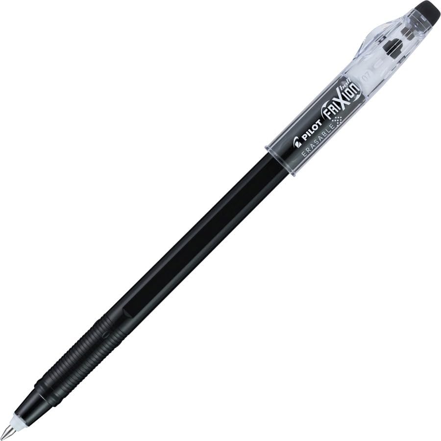 PILOT FriXion ColorSticks Erasable Gel Ink Pens, Black, Pack of 12