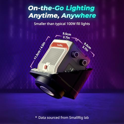 SmallRig RC 100C RGBWW COB Video Light, Portable 100W Continuous Lighting