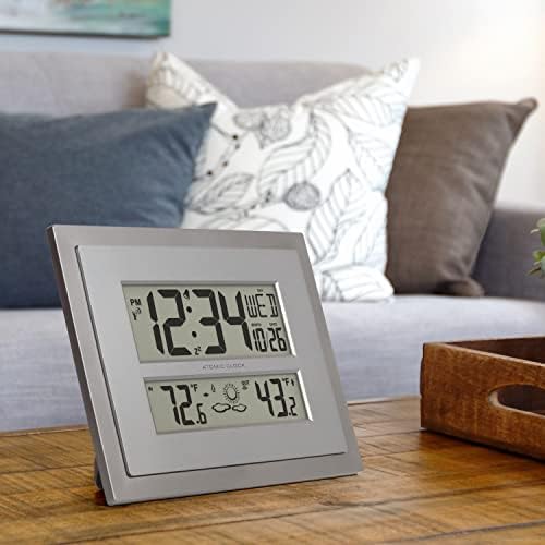 La Crosse Technology 512-85937 Gray Atomic Digital Clock with Temperature