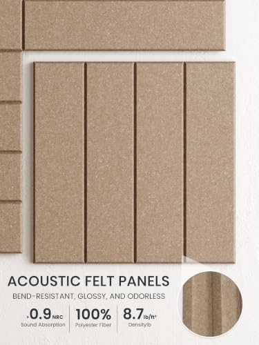Bumusty 48" x 36" Large Cork Board Alternative, Taupe